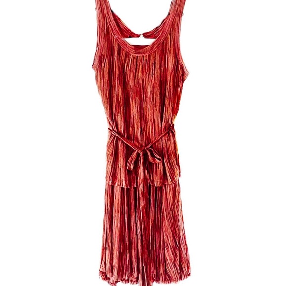 NIC+ZOE Dresses & Skirts - NIC+ZOE Orange Red Stripe Knit Top Skirt Set Dress
